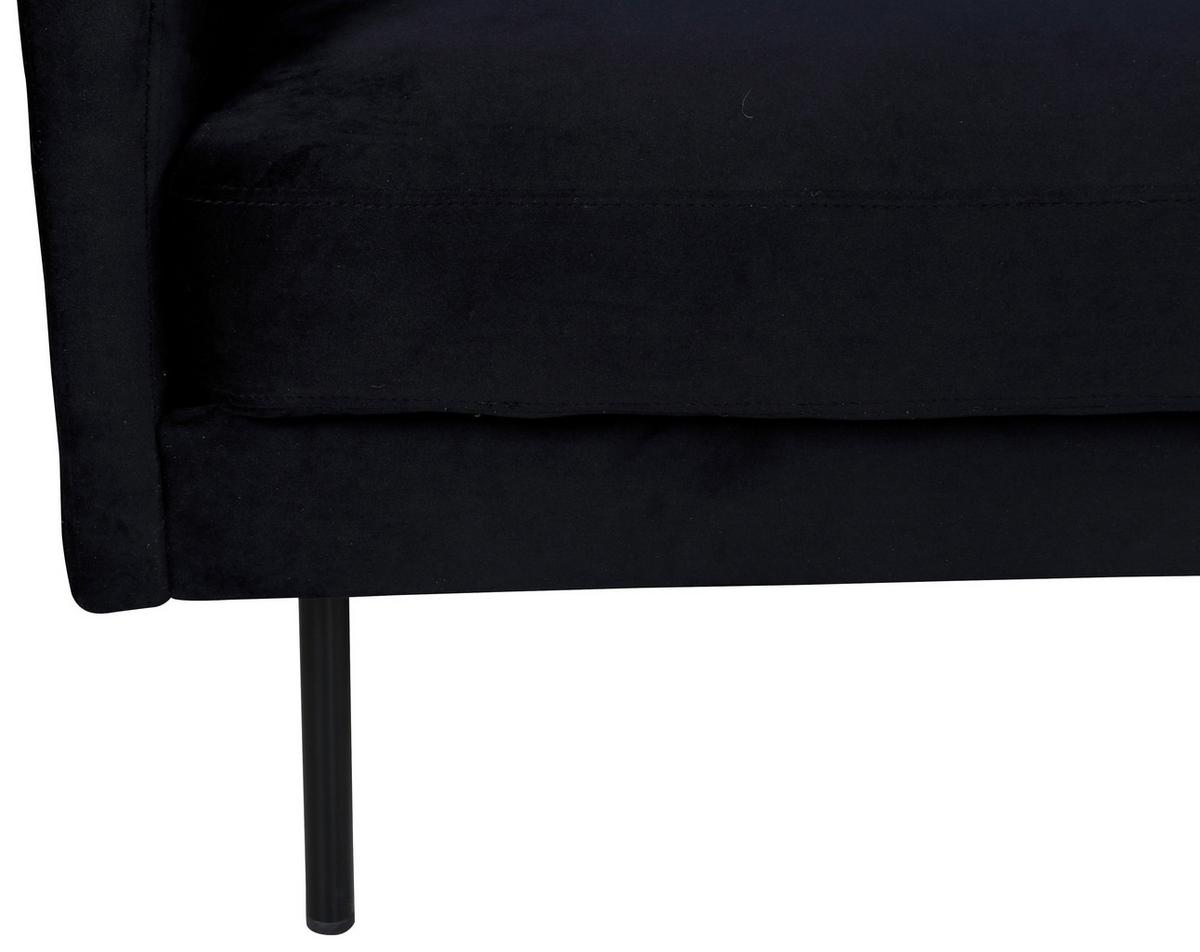 Sessel Zoom - Schwarz, Design, Textil/Metall (95/80/84cm) - Livetastic