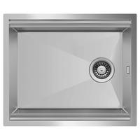 Spüle San Diego Edelstahl 61x25,8 Cm - Edelstahlfarben, Basics, Metall (61/25,8/48,4cm) - Respekta