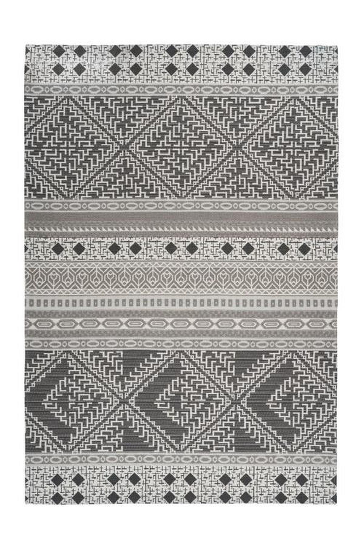 Webteppich Creme/Taupe Yoga 160x203 cm - Taupe/Creme, Trend, Textil (160/230cm) - Kayoom