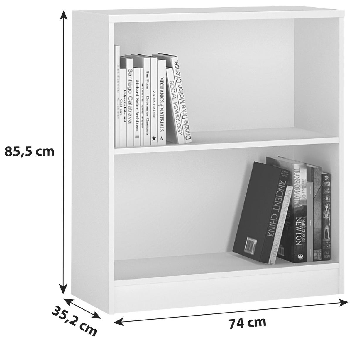 Regal 4-You B 74 cm, Weiß - Weiß, MODERN, Holz (74/85,5/35,2cm)