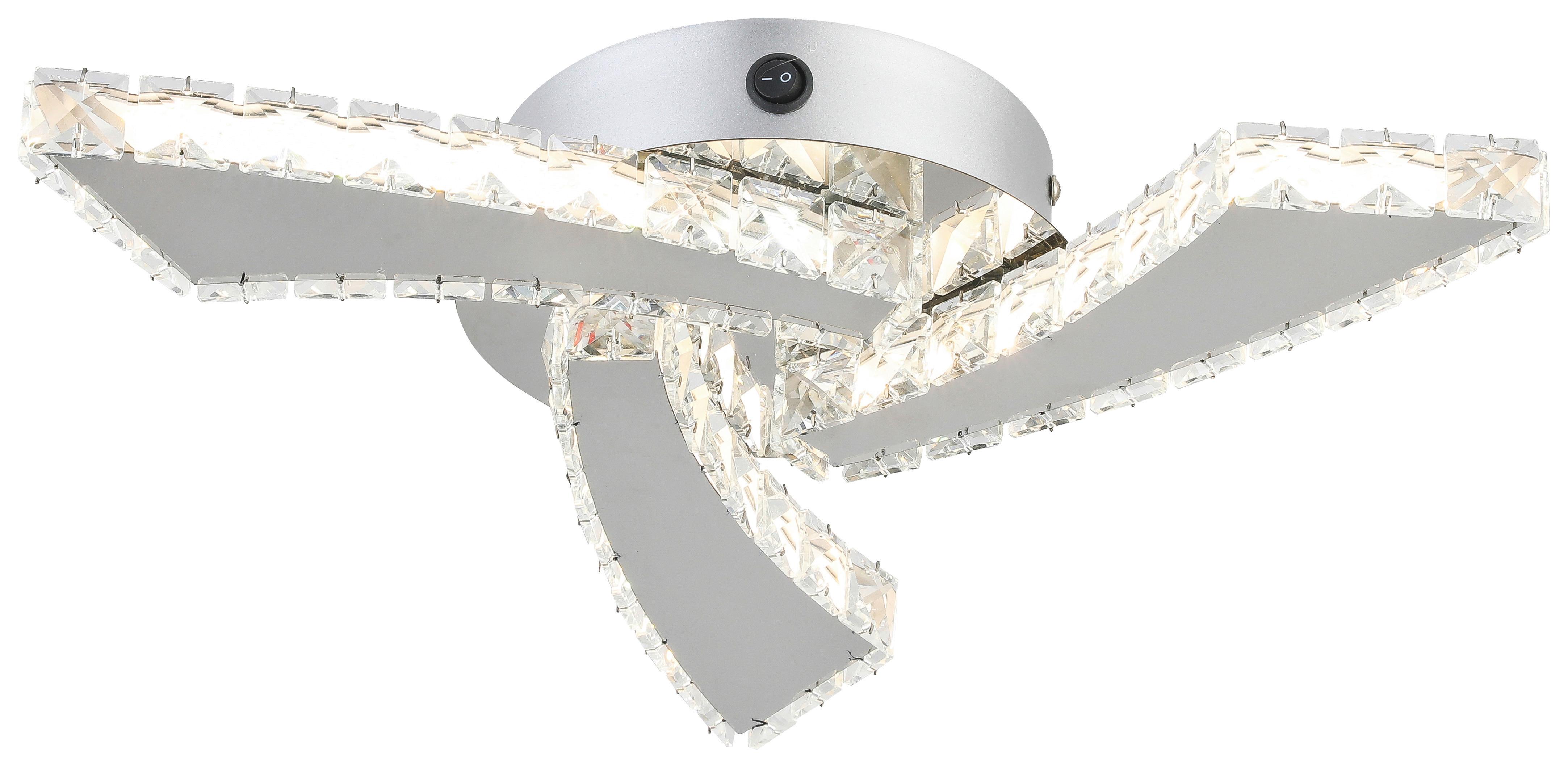 Led Mennyezeti Lámpa Melia - krómszínű/áttetsző, Modern, műanyag/fém (41,2/6,5cm) - Luca Bessoni