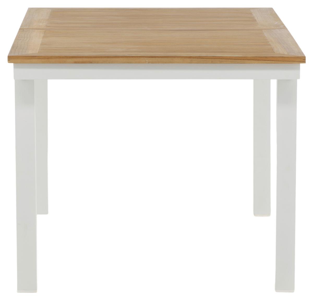 Gartentisch Panama - Weiß, KONVENTIONELL, Holz/Metall (160/90/75cm) - Gardenson