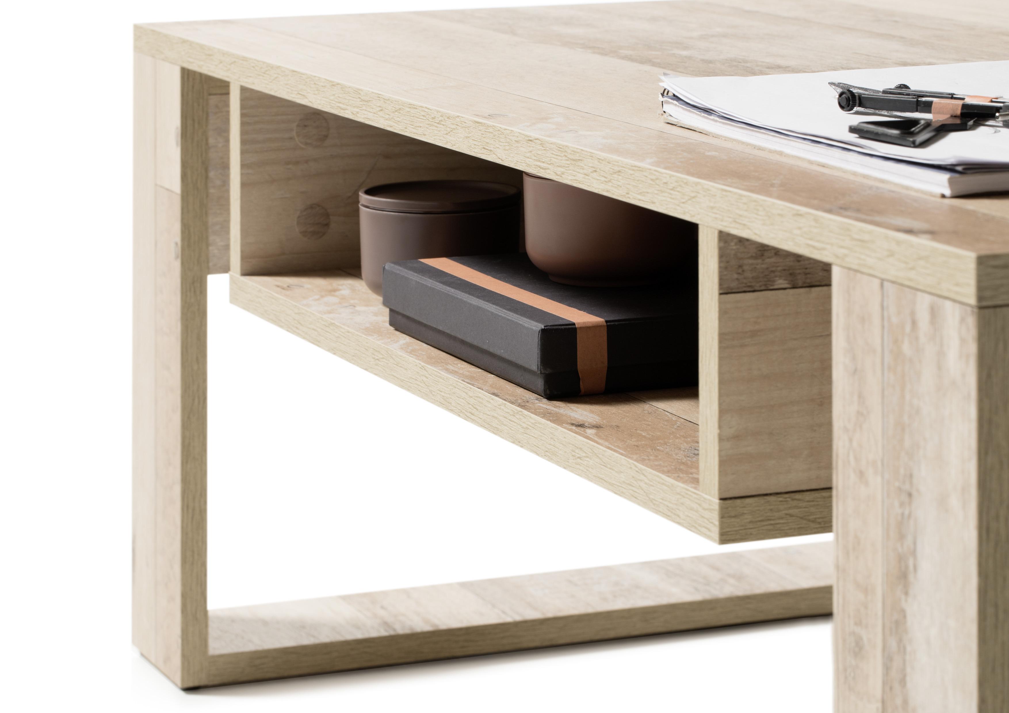 Couchtisch Holz mit Ablagefach Loris, Braun - Braun, Natur, Holzwerkstoff (108/60/39,5cm) - MID.YOU