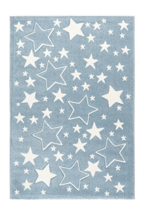 Kinderteppich Sterne Blau Tamworth 80x150 cm - Blau, Trend, Kunststoff (80/150cm) - Kayoom