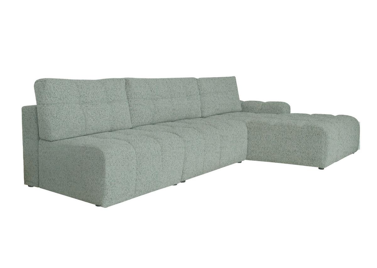Ecksofa Lulu Türkis S: 338x184cm - Türkis/Schwarz, Design, Textil (338/184cm) - MID.YOU