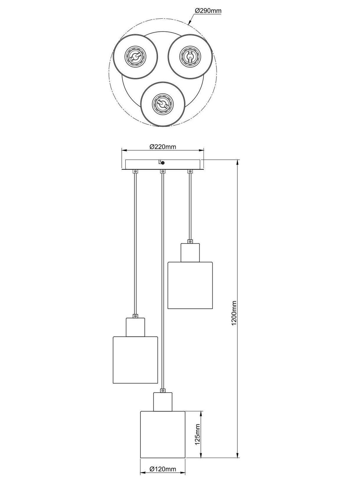 ZÁVĚSNÉ SVÍTIDLO ESTELLE - černá, Moderní, kov/sklo (29/120cm) - Mömax