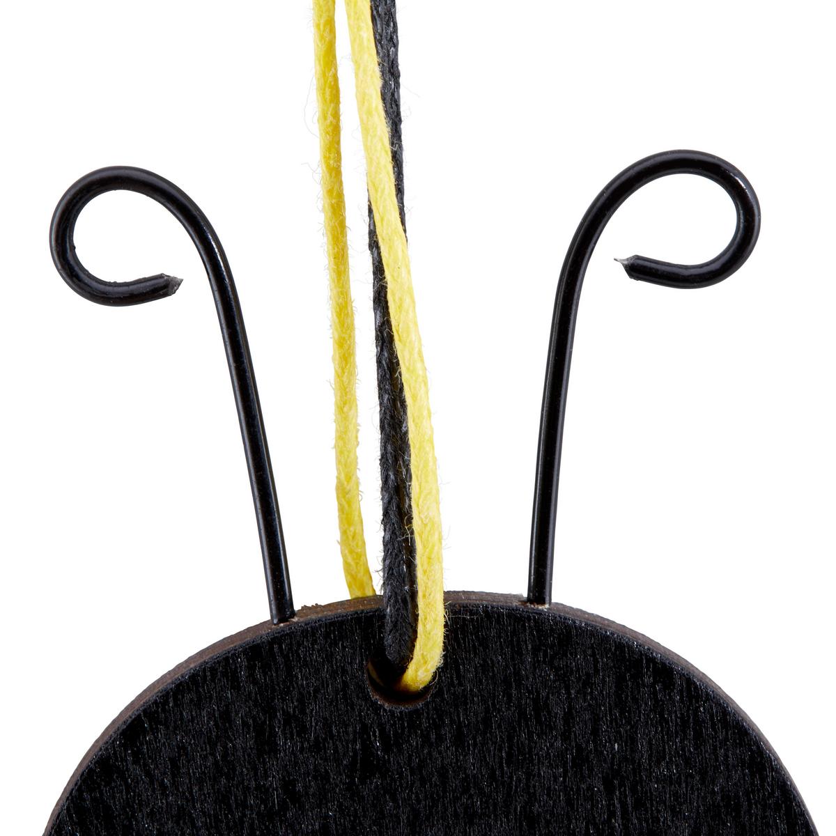 Dekohänger Franjo - Gelb/Schwarz, KONVENTIONELL, Holzwerkstoff/Textil (11cm) - Luca Bessoni