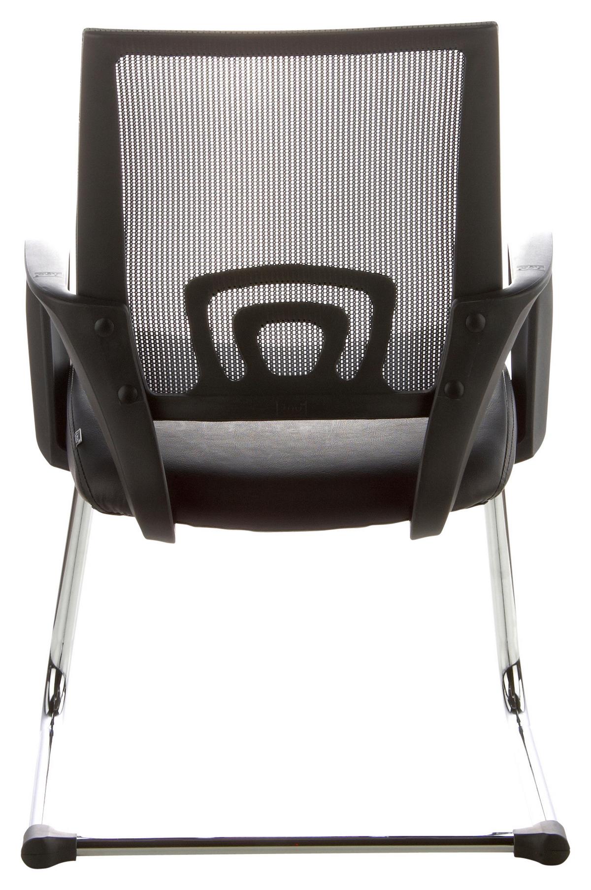 Besucherstuhl Visto Net V Grau/Schwarz Bis 110 Kg - Silberfarben/Schwarz, Basics, Kunststoff/Textil (57/98/52cm) - MID.YOU
