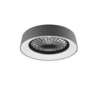 Deckenventilator Farsund Grau Schwarz D: 48 Cm - Transparent/Schwarz, Design, Kunststoff/Textil (48,0/19,5cm)