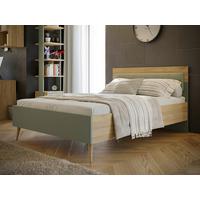 Ágykeret Whenua 120/200 - tölgyfa színű/zsályazöld, Modern, faalapú anyag/textil (120/200cm) - Mömax