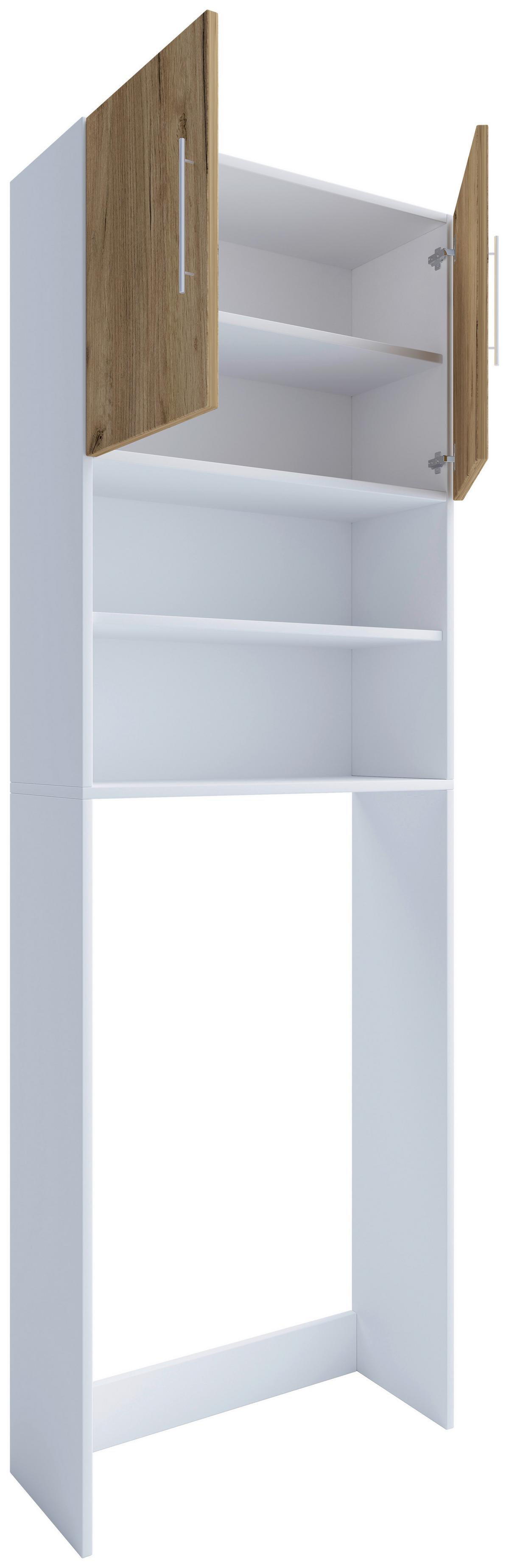 Waschmaschinenschrank Jutas Weiß/Honigeiche B: 64 cm - Honigeiche/Weiß, MODERN, Holzwerkstoff (64/190/25cm) - MID.YOU