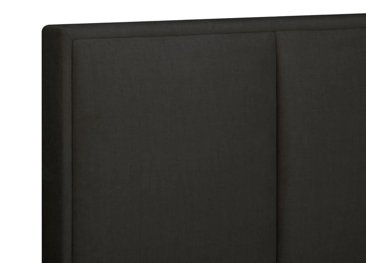 Boxspringbett Graz Anthrazit 180x200 cm inkl. Topper - Anthrazit/Alufarben, MODERN, Textil (180/200cm) - MID.YOU