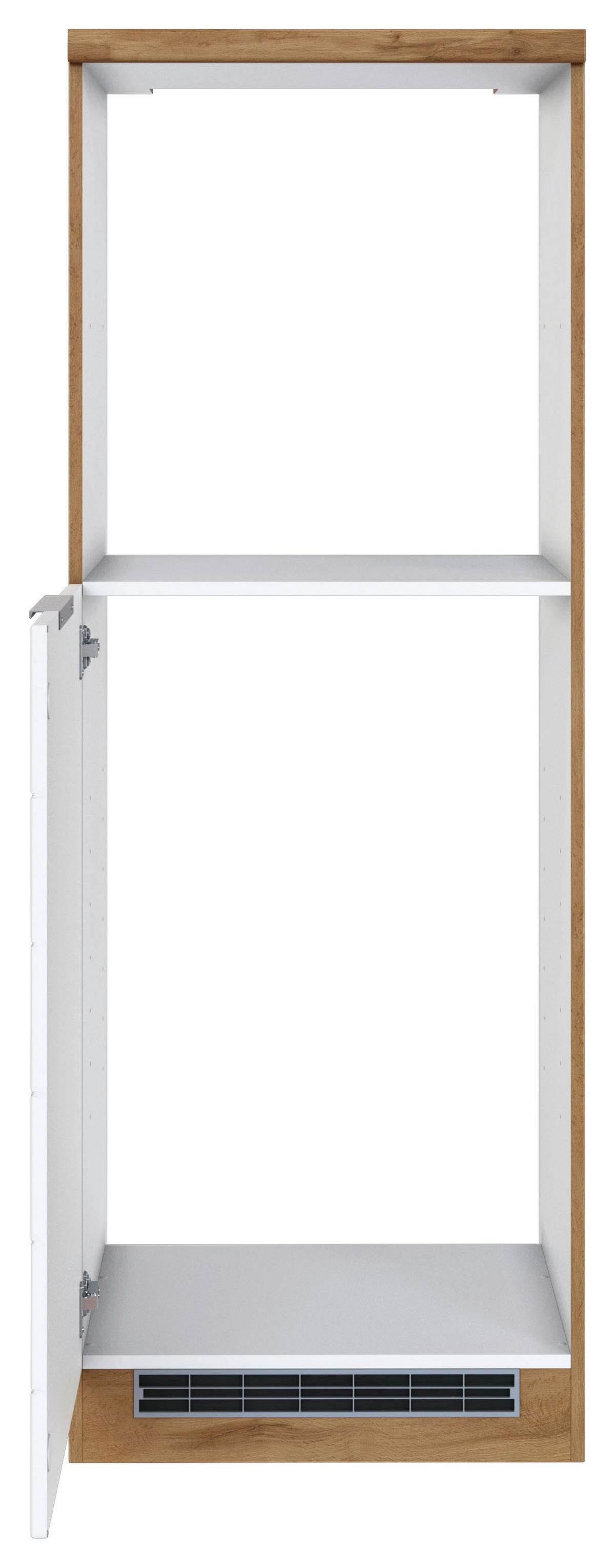 Backofen-/Kühlschrank- Umbauschrank Florenz B: 60 cm - Eiche Wotan/Weiß, Design, Holzwerkstoff (60/166/60cm) - Held