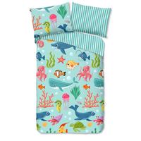Kinderbettwäsche Ocean Multicolor 140x200 Cm - Multicolor, Trend, Textil (140/200cm)