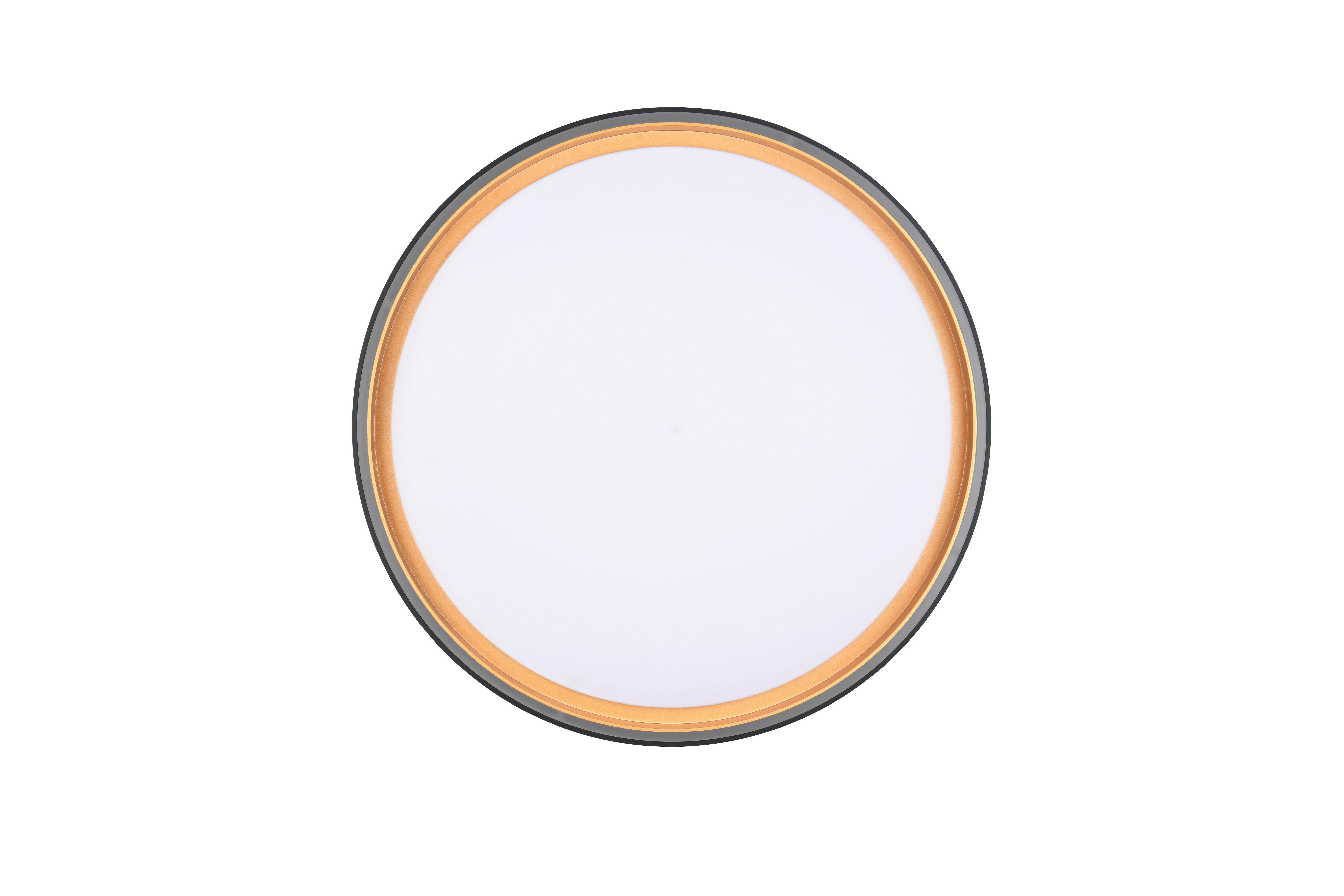 Led-deckenleuchte R64391080 Felis - Goldfarben/Schwarz, Basics, Kunststoff (40/7,5cm)