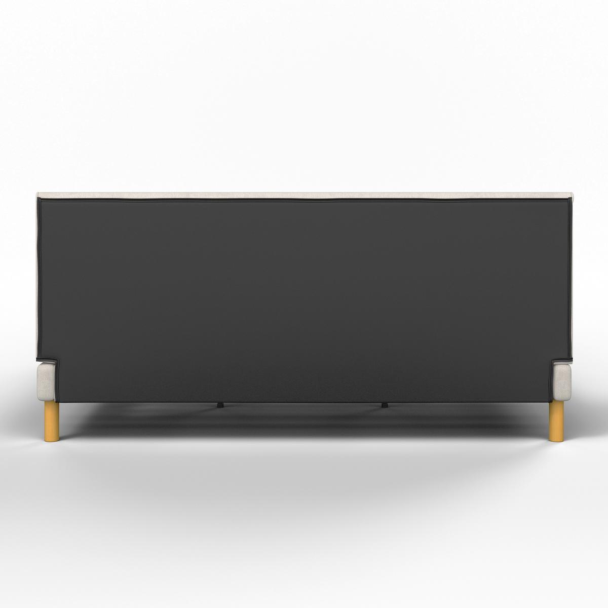 Čalouněná postel MARA 180x200 cm, béžová - přírodní barvy/béžová, Moderní, kov/dřevo (180/200cm) - Bessagi Home