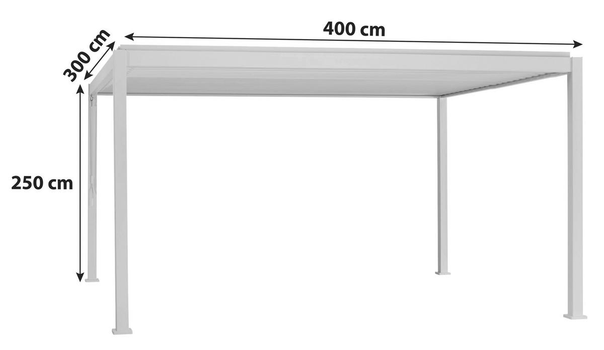 Pergola PERGOLA DELUXE 400X300CM - antracitová, Moderní, kov (400/250/300cm) - Gardenson