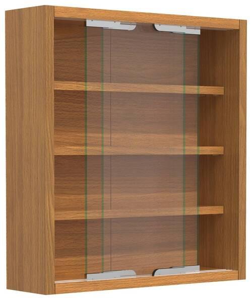 Hängevitrine Agisa S B: 37 cm Buchefarben - Buchefarben, MODERN, Glas/Holzwerkstoff (37/40/10cm) - MID.YOU