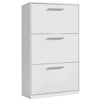 Cipősszekrény Leon 3 - fehér, Basics, faalapú anyag (64/119,7/19cm)