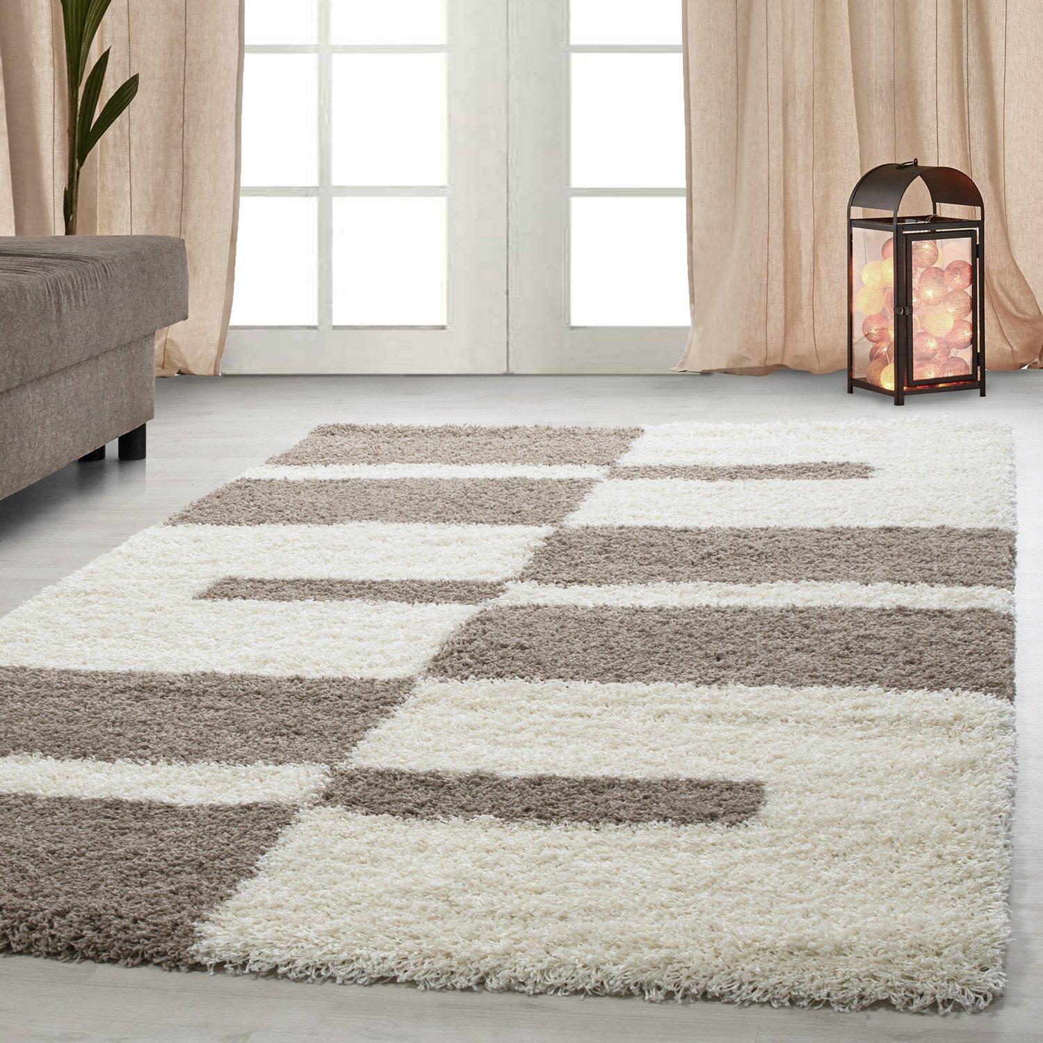Hochflor Teppich Beige Gala 240x340 cm - Beige, Design, Textil (240/340cm)