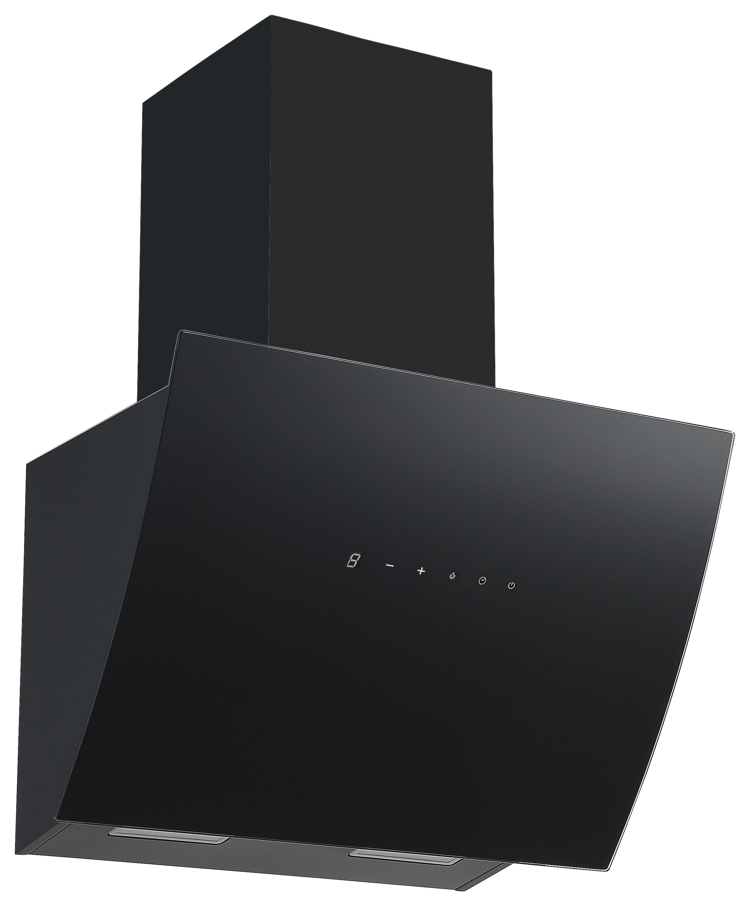 Kopffreihaube Respekta Selia Metall/Glas Schwarz B: 60 cm - Schwarz, Trend, Glas/Metall (60/78-116/40,8cm) - Respekta