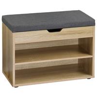 Garderobenbank Eiche Dekor mit Sitzkissen 2 Fächer B: 60 cm - MODERN (60/47/30cm) - Kesper