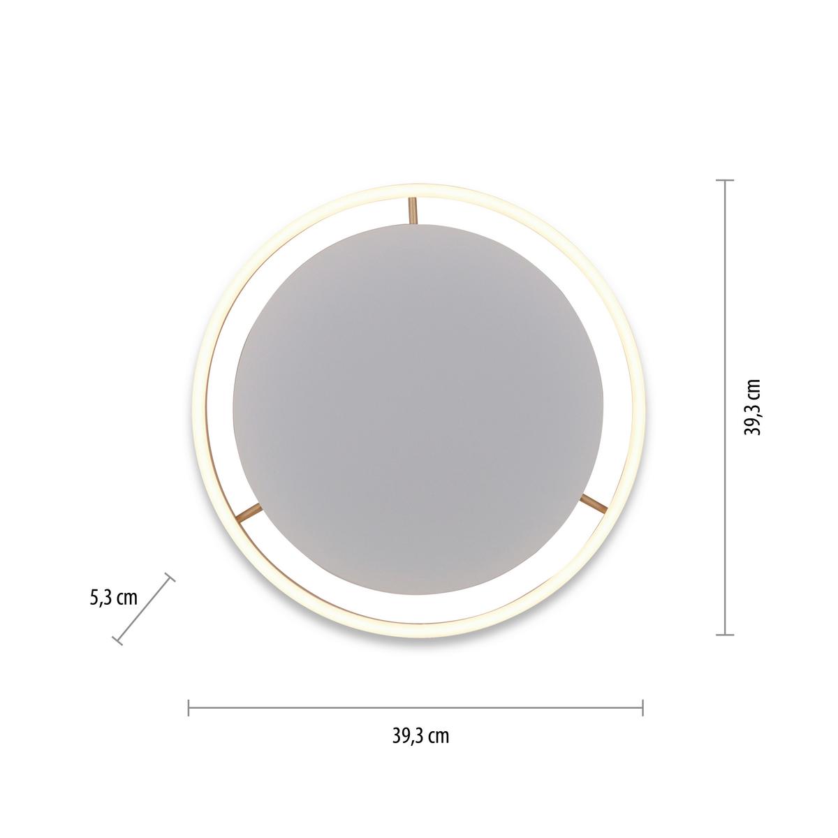 LED-Deckenleuchte 15391-60 Riuts - Messingfarben, Design, Kunststoff/Metall (39,3/39,3/5,3cm)