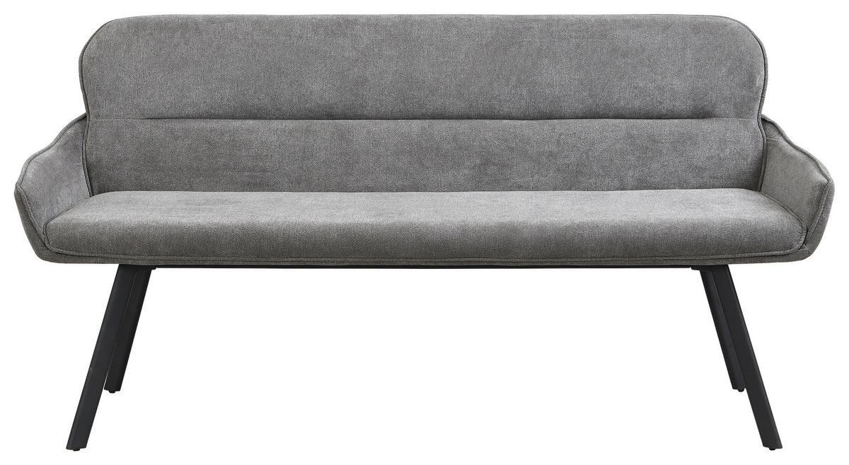 Sitzbank Rico - Dunkelgrau/Schwarz, MODERN, Metall (160/90/62cm) - MID.YOU