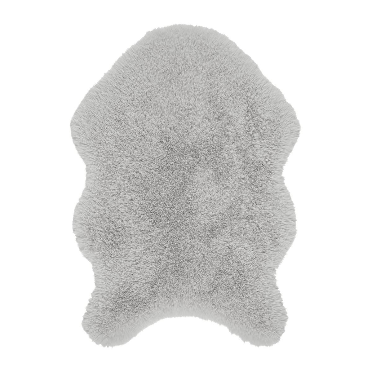 UMELÁ KOŽUŠINA Emil, 60/90cm - sivá/biela, Konventionell, kožušina (60/90cm) - Mömax