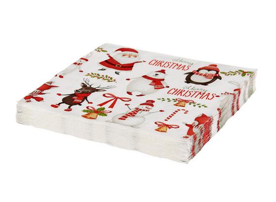 Serviette Cool Christmas - Rot/Schwarz, KONVENTIONELL, Papier (33/33cm) Serviette Cool Christmas - Rot/Schwarz, KONVENTIONELL, Papier (33/33cm)
