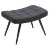 Hocker Uta Textil Dunkelgrau Sitz Gepolstert H: 39 Cm - Dunkelgrau/Schwarz, MODERN, Holzwerkstoff/Textil (60/39/41cm) - MID.YOU