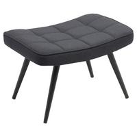 Hocker Uta Textil Dunkelgrau Sitz Gepolstert H: 39 cm - Dunkelgrau/Schwarz, MODERN, Holzwerkstoff/Textil (60/39/41cm) - MID.YOU