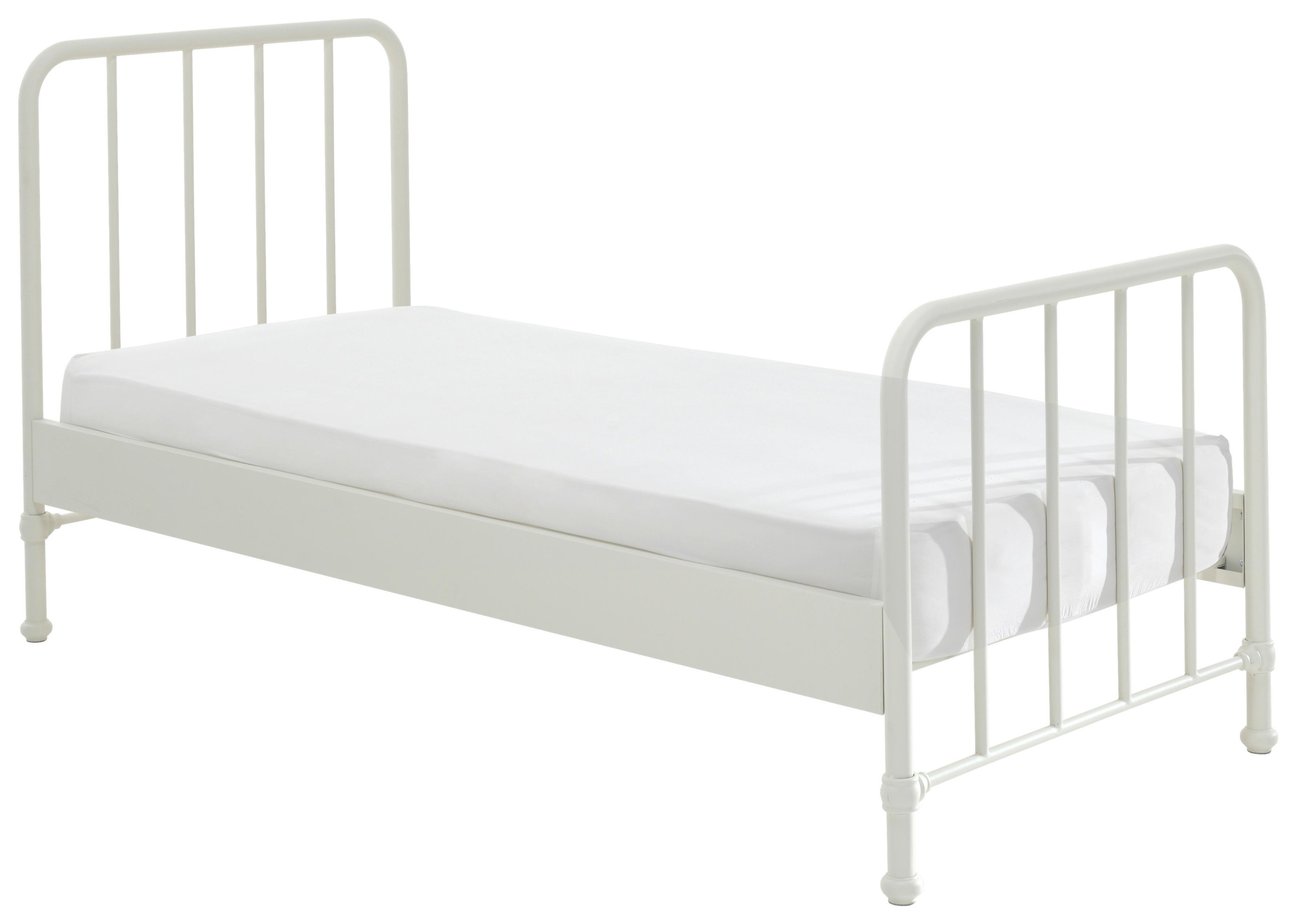 Posteľ pre deti a mládež BRONXX biela matná - biela, Modern, kov/drevo (90/200cm) - MID.YOU