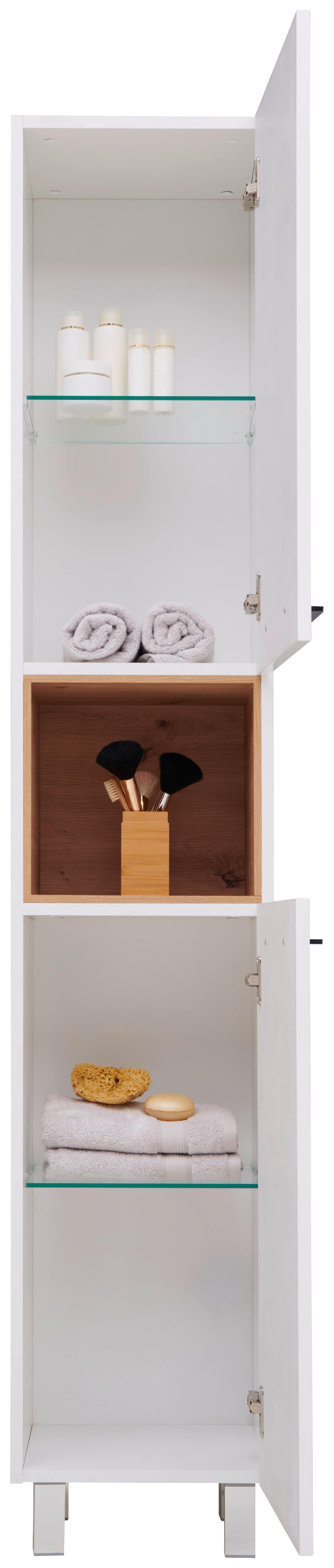 Hochschrank Badezimmer in Weiß