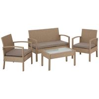 Lounge-garnitúra Sydney - szürke, Modern, műanyag/Üveg - Ondega