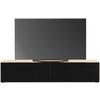 TV-Element Otis - Schwarz Hochglanz/Eichefarben, MODERN, Holzwerkstoff (180/37/31,6cm)