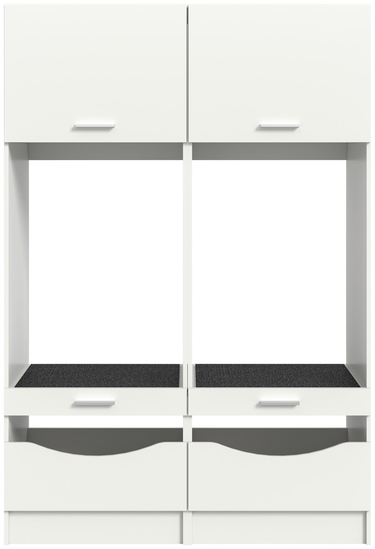 Prádelna Free bíla - bílá, Basics, kompozitní dřevo (133/195/68cm) - MID.YOU