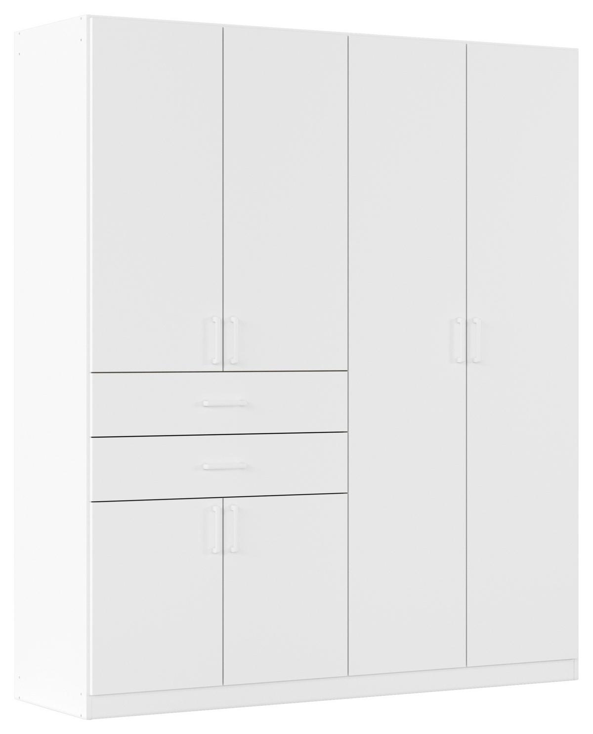 Drehtürenschrank Maika Weiß B: 180 cm - Weiß, MODERN, Holzwerkstoff (180/210/54cm) - Rauch Möbel