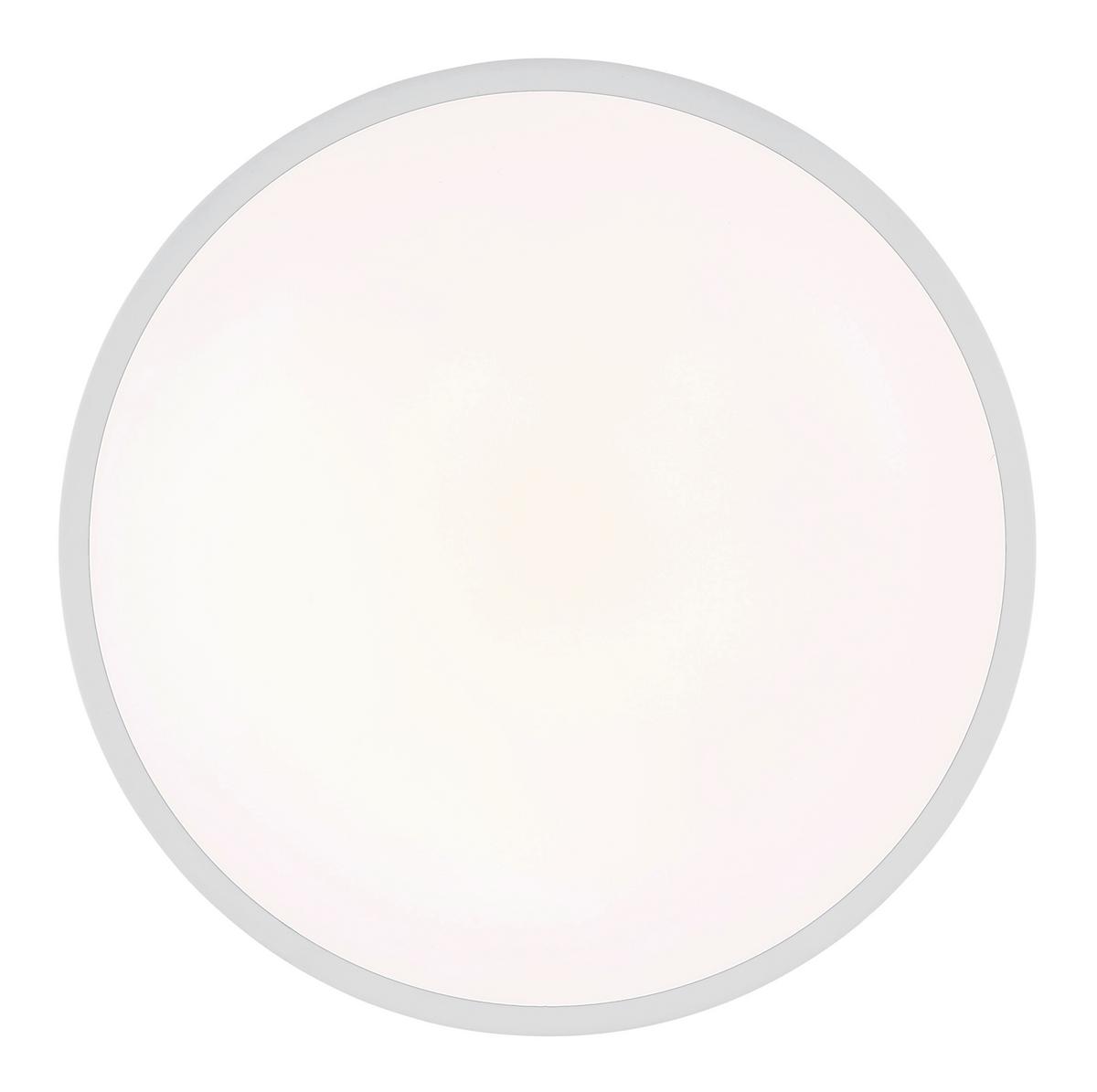 Led-deckenleuchte Weiß, 24w - Opal/Weiß, Basics, Kunststoff/Metall (37,8/7cm) - Globo