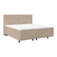 Polsterbett mit Bettkasten 180x200 cm London Beige - Beige/Schwarz, MODERN, Holzwerkstoff/Textil (180/200cm) - Luca Bessoni