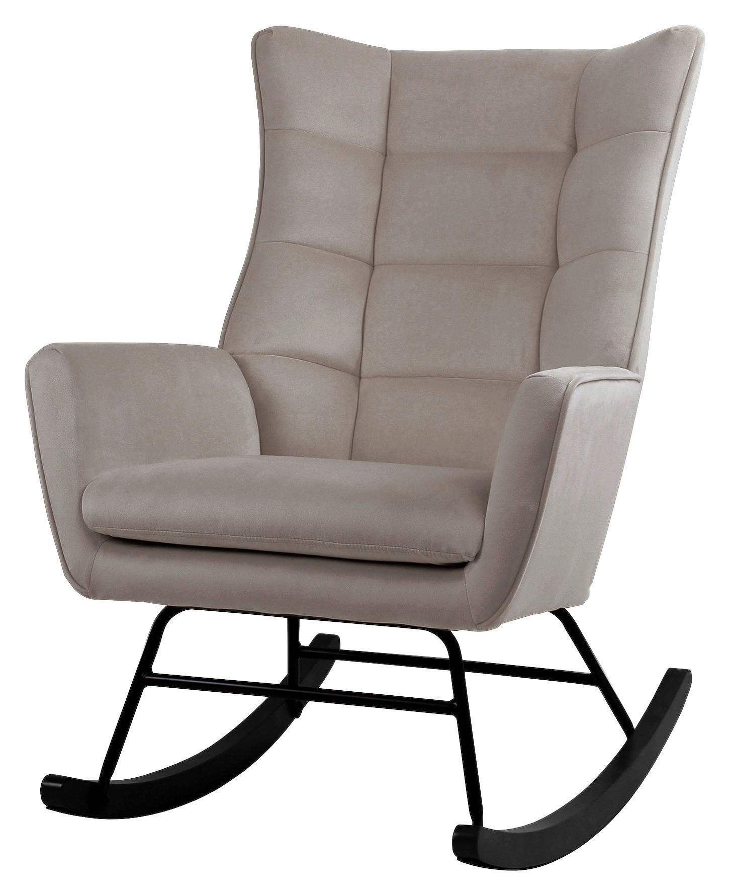 Schaukelstuhl Bryana 125 Taupe, 68x97x88 Cm - Taupe, Design, Holz/Kunststoff (68/97/88cm) - Kayoom