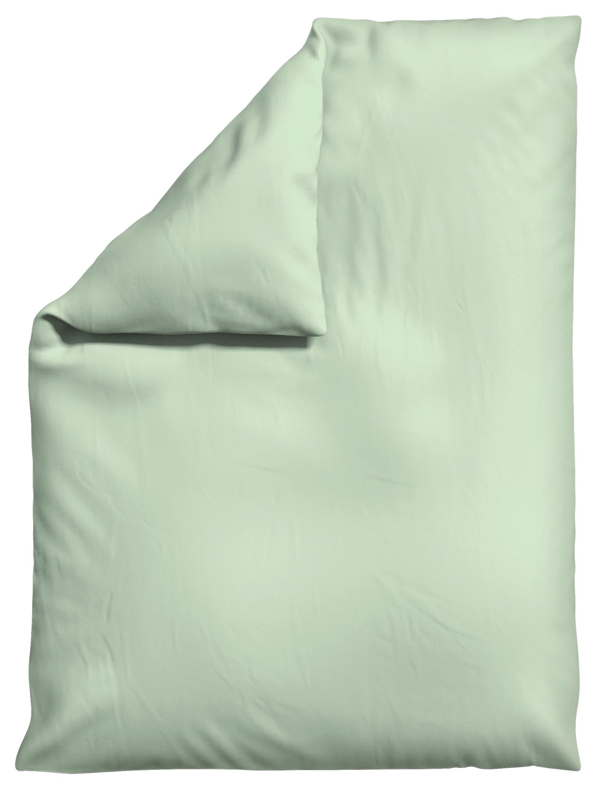 BETTDECKENBEZUG WOVEN SATIN - Hellgrün, Basics, Textil (155/220cm) - Schlafgut