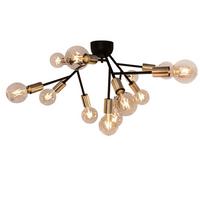 Deckenleuchte Hero Plafond Ø 72 Cm Mit 12 Leuchtmittel - Messingfarben/Schwarz, LIFESTYLE, Metall (72/28cm) - By Rydéns