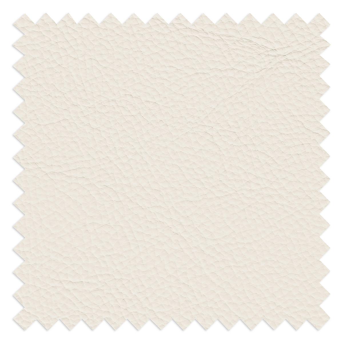 2-sitzer-sofa Derby Echtleder Weiß B: 185 Cm - Chromfarben/Weiß, Design, Leder (185/92/99cm) - Livetastic