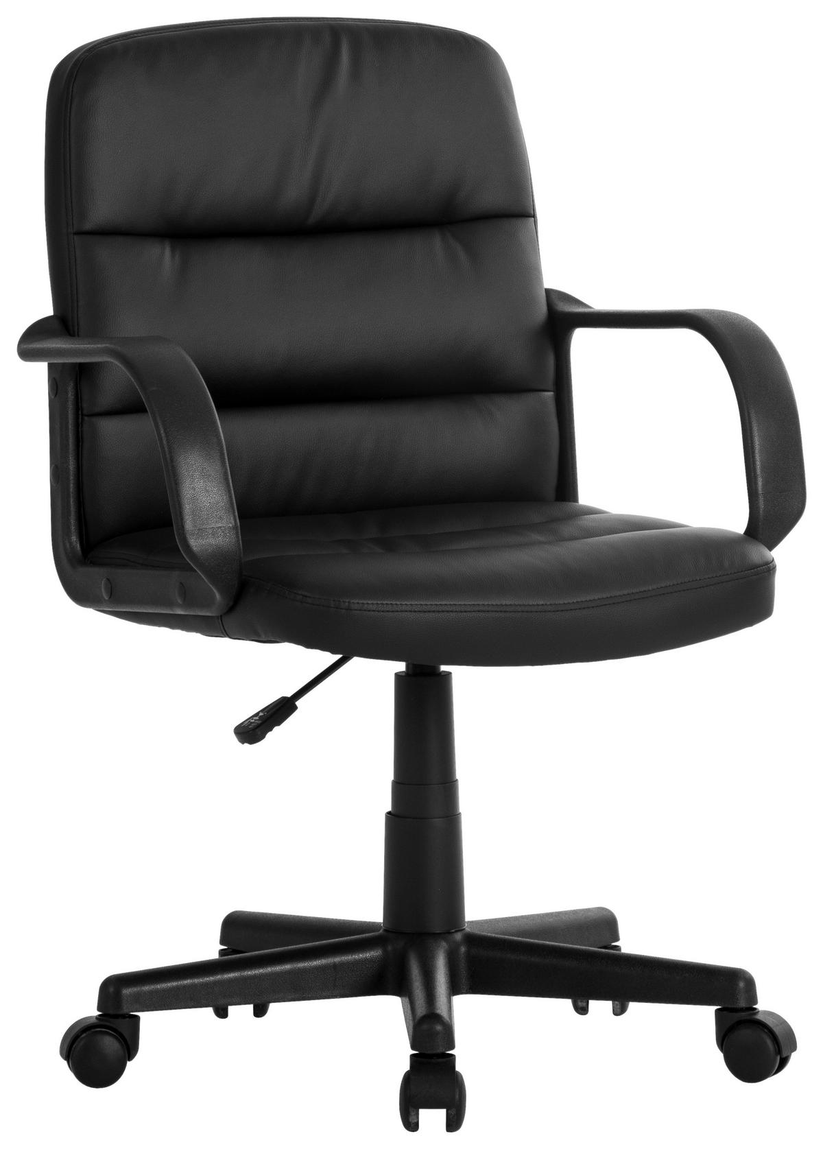 Forgószék Nobi 3 - fekete/ezüstszínű, Modern, műanyag/textil (63/99/59cm)