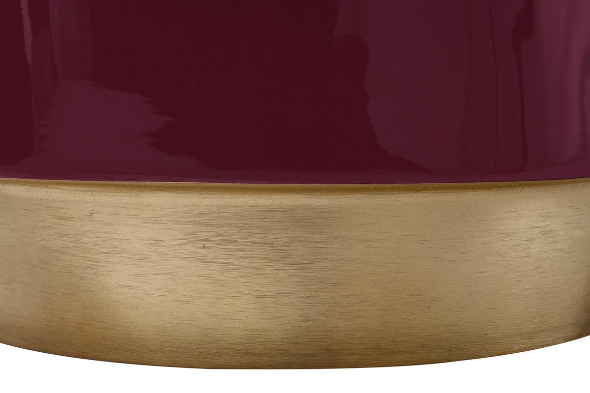 ODKLÁDACÍ STOLEK ART DECO 275 BEERE - barvy zlata/bobulová, Design, kov (51,5/43cm) - MID.YOU