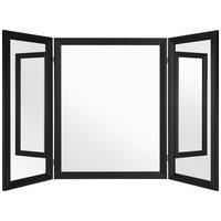 Tükör Mia Trio - fekete, Modern, műanyag/Üveg (97/60cm)