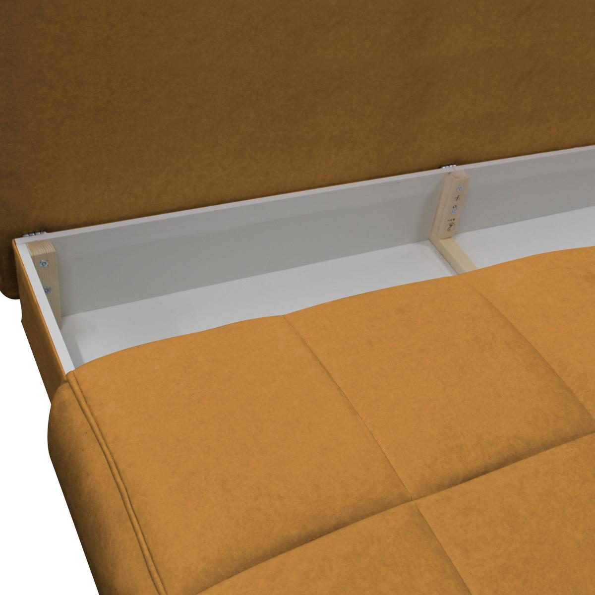 Schlafsofa Zoom Rostfarben B: 200 cm - Rostfarben/Goldfarben, Design, Textil (200/90/97cm) - MID.YOU