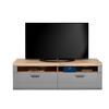 TV-Lowboard Auris B: 163,2 cm Basalt/Eiche Dekor - Eichefarben, MODERN, Holzwerkstoff (163,2/49,5/49,6cm) - Luca Bessoni