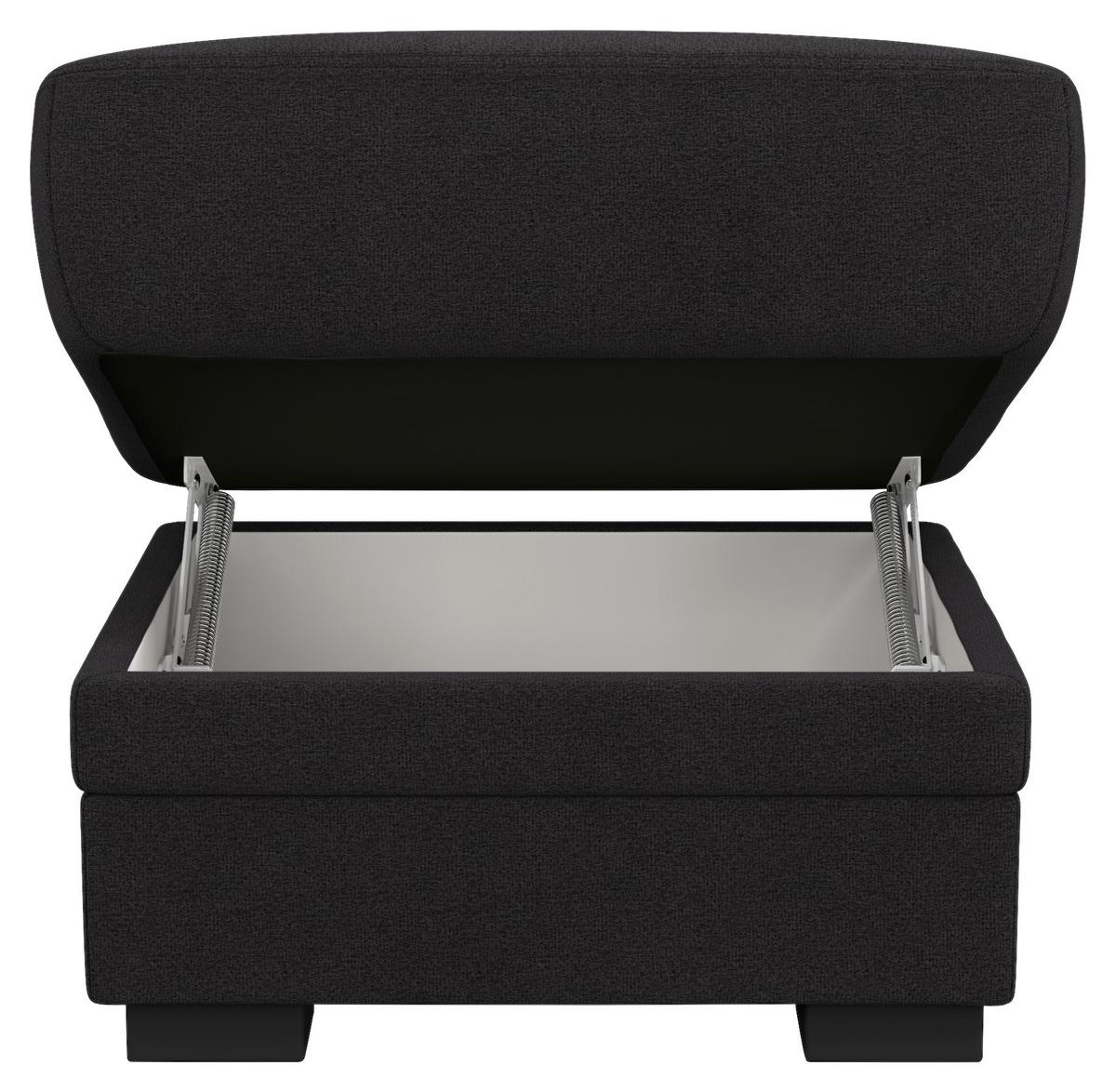 Hocker Marcus Schwarz B: 68 cm - Schwarz, Basics, Textil (68/45/68cm) - MID.YOU